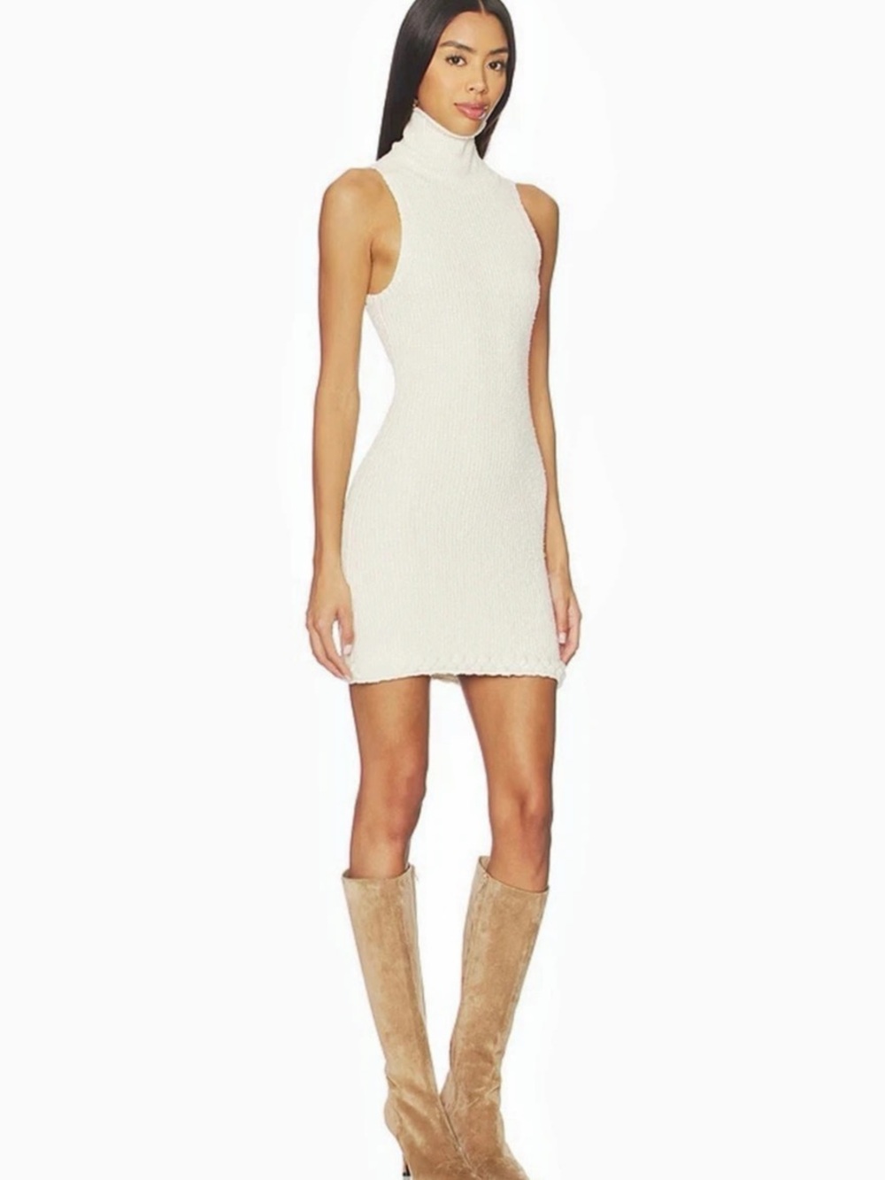 Revolve Emi Knit Mini Dress in Cream 
Tularosa Small NWT